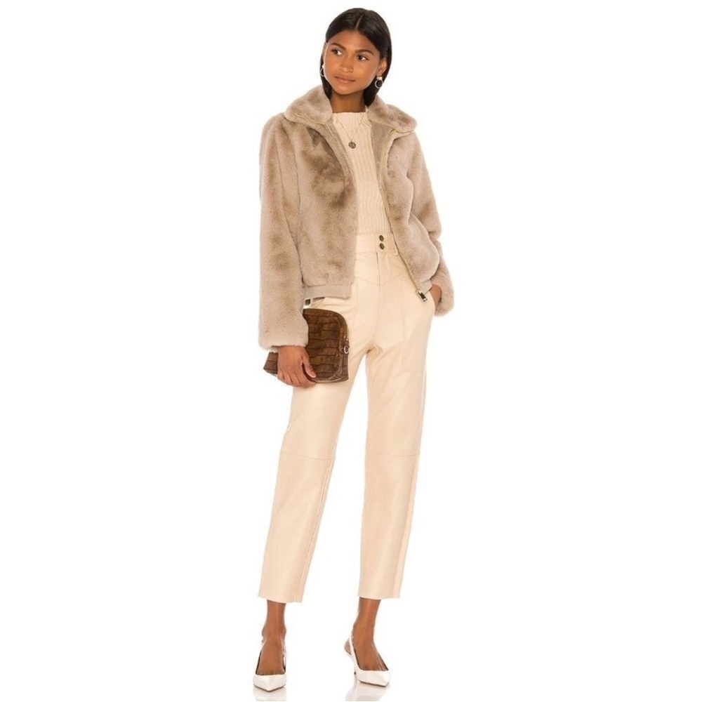 Song of Style Revolve Seana Leather Pants in Khaki Size S